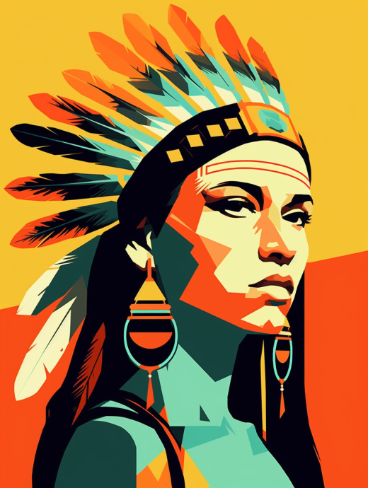 馬里納·茲洛金：原住民美國(guó)人、流行藝術(shù)和扁平設(shè)計(jì)極簡(jiǎn)插畫