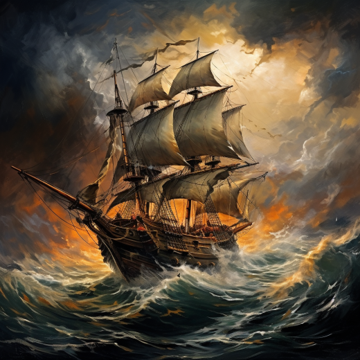 海上風(fēng)暴中老船的掙扎：云霧籠罩下的東方主義