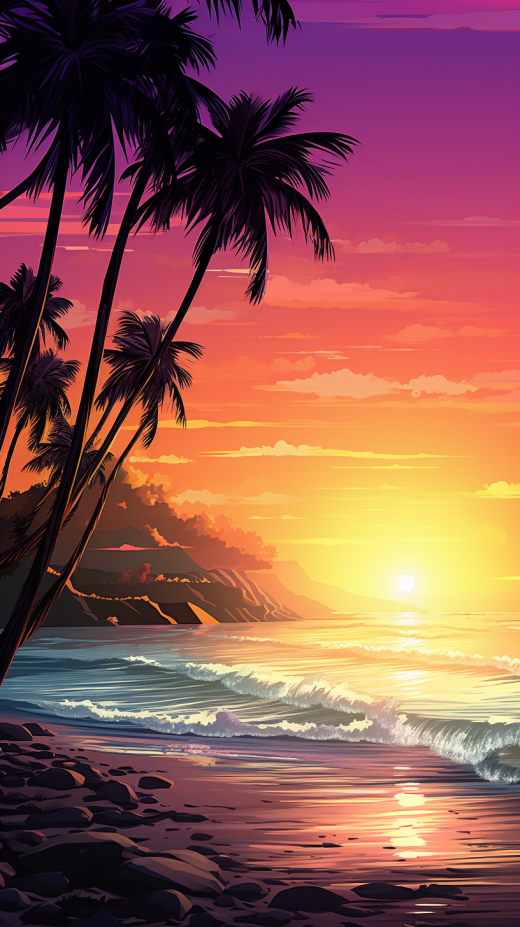 繽紛絢麗，浪漫海灘：大自然的歡樂慶典