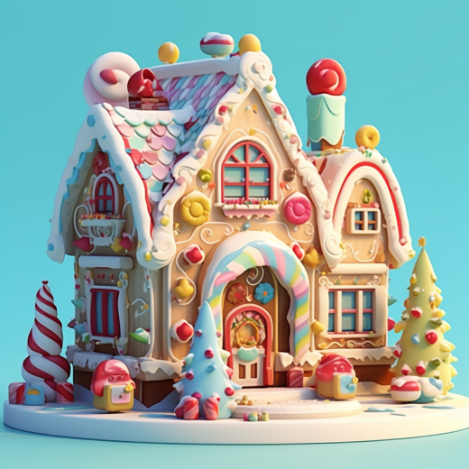 《甜蜜圣誕屋：絢麗多彩的低多邊形游戲，充滿童趣與驚喜》