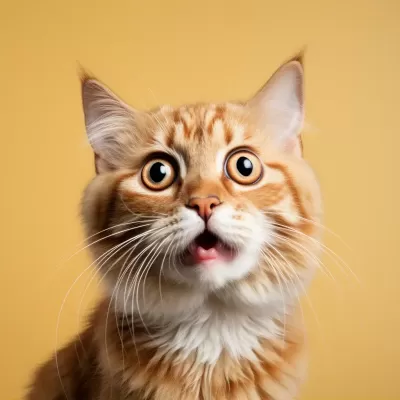 “瞬間定格！貓咪囧態百出，簡約背景高質感，別樣趣味盡顯！”