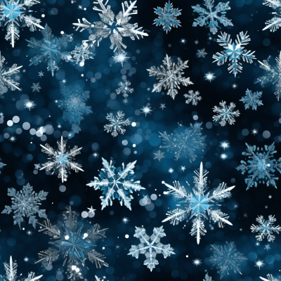 寒梅銀雪，數碼紙上的藍銀雪花，高清景觀