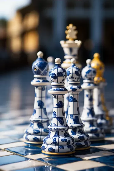“極致透視，深度縱深，攝影中的女王棋盤與藍(lán)色磚，魅力無法擋。”
