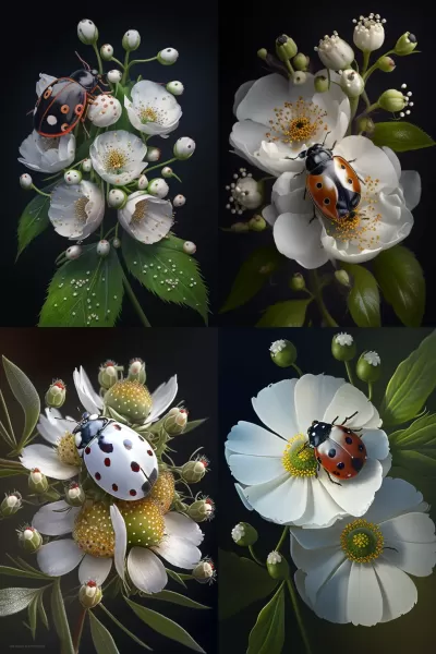 白花與七星瓢蟲
