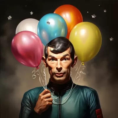 《星際迷航》超寫實(shí)斯波克手持氣球與生日禮物