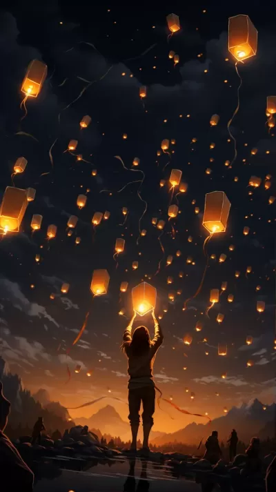 祈愿母親健康幸福，祝福天空的明燈