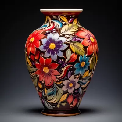 絢麗花卉繪，藝術瓷器美-花卉陶瓷瓶