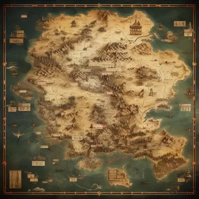 迷離時光，奇異名地，古老地圖勾勒神秘圖景