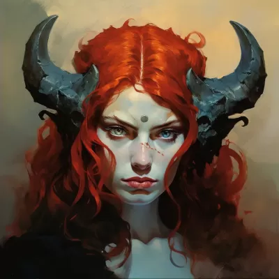 紅發(fā)角魔女，魅惑迷離。