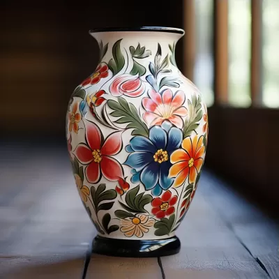 花飾藝術(shù)陶瓷：絢麗花朵盛放，藝術(shù)氣息濃郁