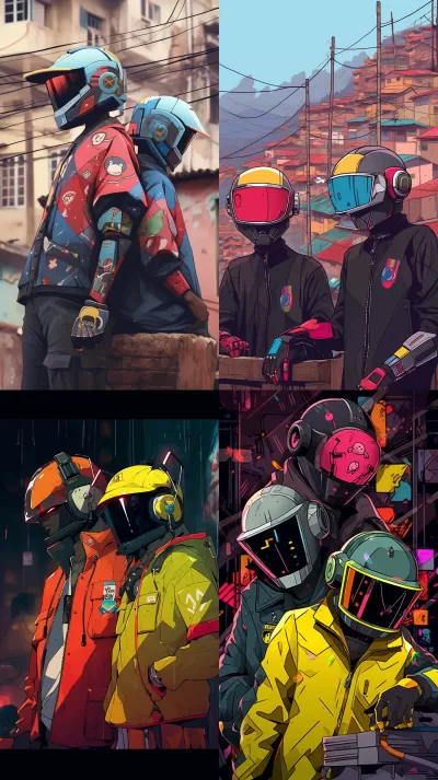 90年代，在Favela da Rocinha的Daft Punk