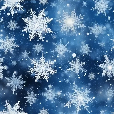 寒梅銀雪，數碼紙上的藍銀雪花，高清景觀