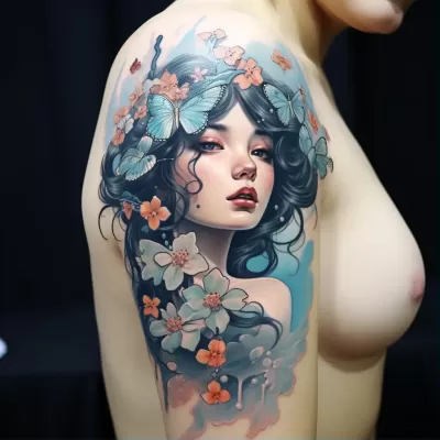 花天蝶地，水中仙女半身，仿佛布萊恩·薩姆的絕美風采