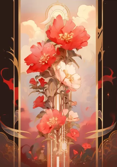 綻放星辰的科幻巴洛克，紅金燈紅與二維游戲之美。