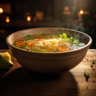 美味熱騰騰的雞肉面，背光閃耀真實(shí)細(xì)膩，4K HDR，讓人垂涎欲滴。