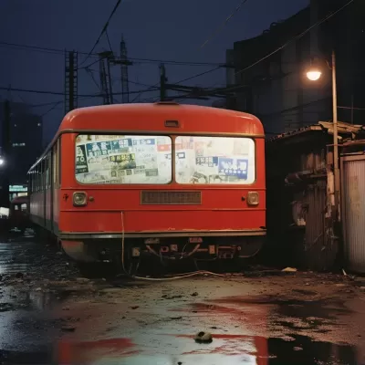 “夜幕下的東京廢棄蒸汽火車：埃格爾斯頓鏡頭中的電視廣告”