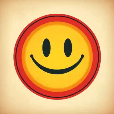 懷舊風(fēng)格微笑圖標(biāo)，喚起回憶的魅力