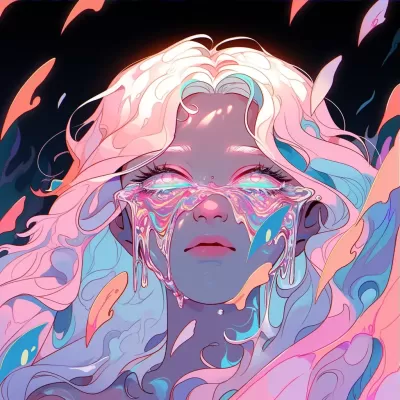 流淚成瀑布，情感如潮涌