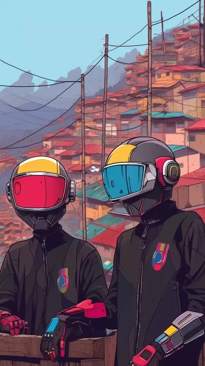 90年代，在Favela da Rocinha的Daft Punk