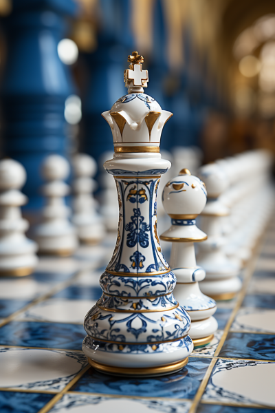 “極致透視，深度縱深，攝影中的女王棋盤與藍(lán)色磚，魅力無法擋。”