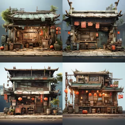 廢墟中的中國式店鋪
