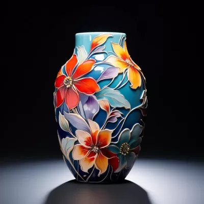 花樣繁花，藝術之美——色彩斑斕的陶瓷花瓶