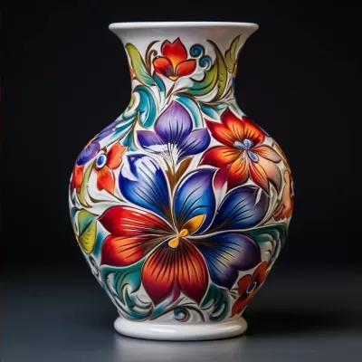 絢麗花卉繪花陶瓷，展現濃郁藝術風格