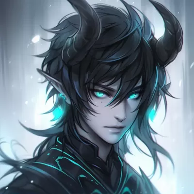 黑發(fā)藍(lán)眼 龍與地下城男性幻形者