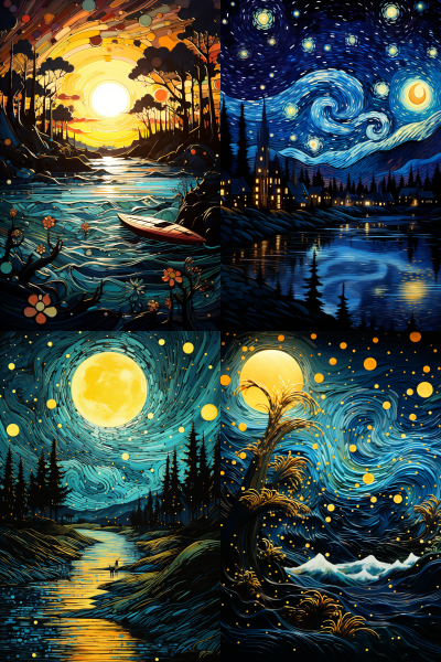 未來科幻海岸景觀，星星旋轉時間流，浪花涌動白沫