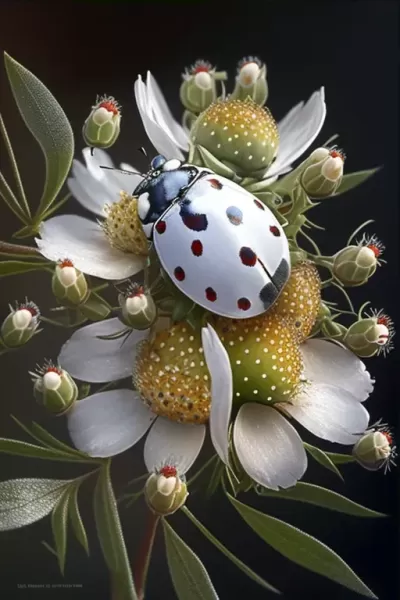 白花與七星瓢蟲