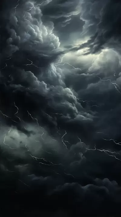 暴風(fēng)中的陰云，動(dòng)態(tài)光芒，超寫實(shí)描繪