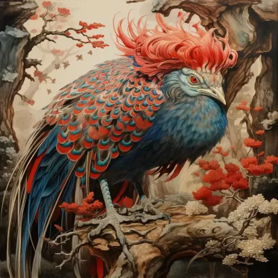 有著羽毛和鱗片的奇幻生物