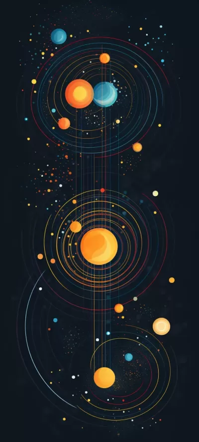 宇宙中的幻彩星際網(wǎng)絡(luò)漩渦，繪出至簡至美的圖案