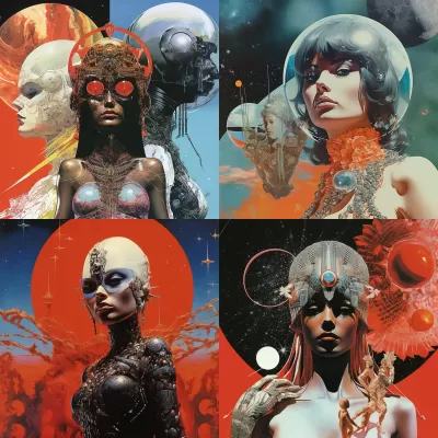 法國漫畫家Philippe Druillet與Hipgnosis封面的藝術(shù)風格的照片拼貼