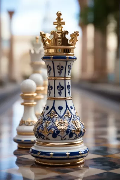 “極致透視，深度縱深，攝影中的女王棋盤與藍(lán)色磚，魅力無法擋。”