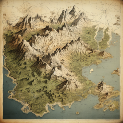 恐怖山水畫卷：32K高清描摹，群山峻秀，湖泊勾勒，慘淡邊緣，引發(fā)恐怖寒意。