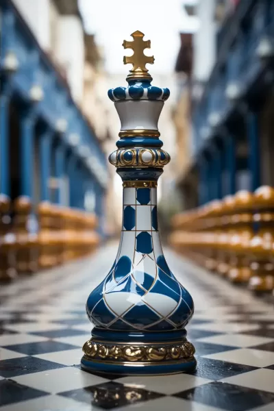 “極致透視，深度縱深，攝影中的女王棋盤與藍(lán)色磚，魅力無法擋。”