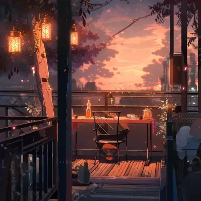 夜幕降臨，美麗光暈，側面視角，拼貼風格，4K高清。