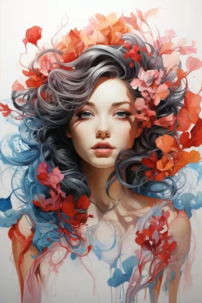 水彩風(fēng)格的復(fù)古風(fēng)明信片繪畫
