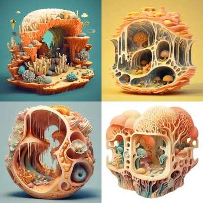 奇妙海綿內部剖開視角：等距藝術揭秘！