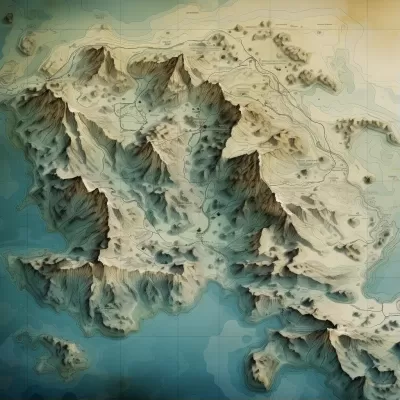 恐怖山水畫卷：32K高清描摹，群山峻秀，湖泊勾勒，慘淡邊緣，引發(fā)恐怖寒意。