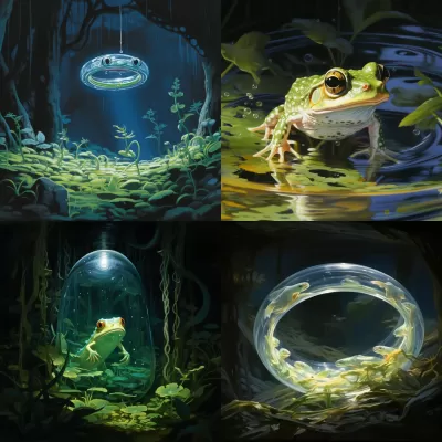 “夢幻蝌蚪之光，超高清16K貴族水彩畫”
