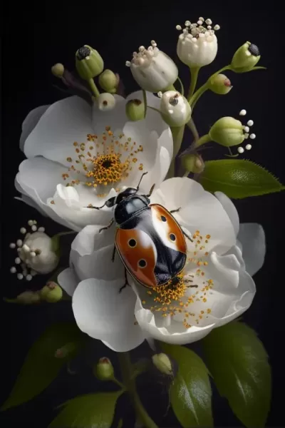 白花與七星瓢蟲