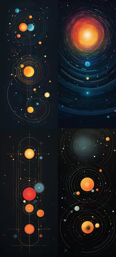 宇宙中的幻彩星際網(wǎng)絡(luò)漩渦，繪出至簡至美的圖案