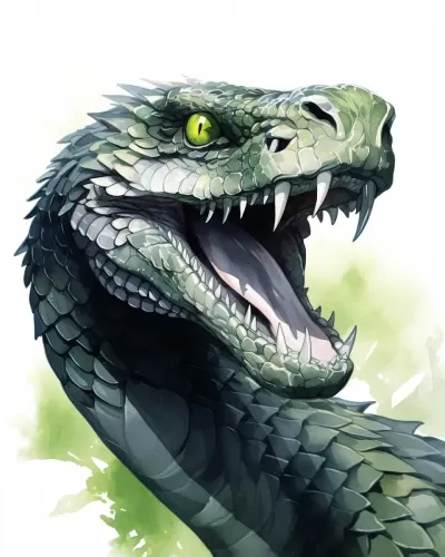 黑鱗蛇龍，2D RPG風格，龍舔空氣，引你入勝。