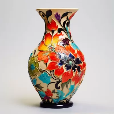 花飾藝術(shù)陶瓷：絢麗花朵盛放，藝術(shù)氣息濃郁