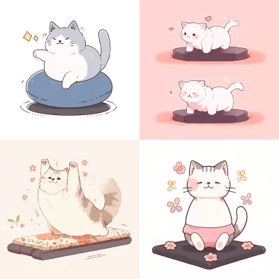 貓咪練習普拉提