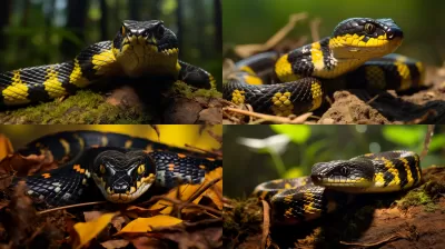 黃黑相間，三角頭型，鱗片顯眼：Nikon D850與85mm鏡頭拍攝出的一張捕捉到多帶蛇獨(dú)特特征的照片