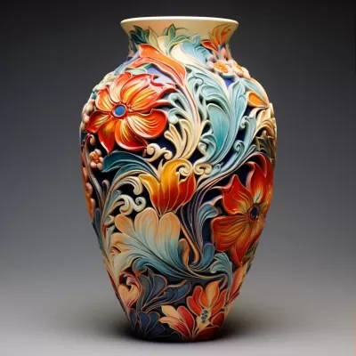 絢麗花卉繪，藝術瓷器美-花卉陶瓷瓶