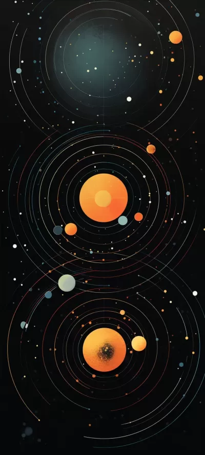 宇宙中的幻彩星際網(wǎng)絡(luò)漩渦，繪出至簡至美的圖案